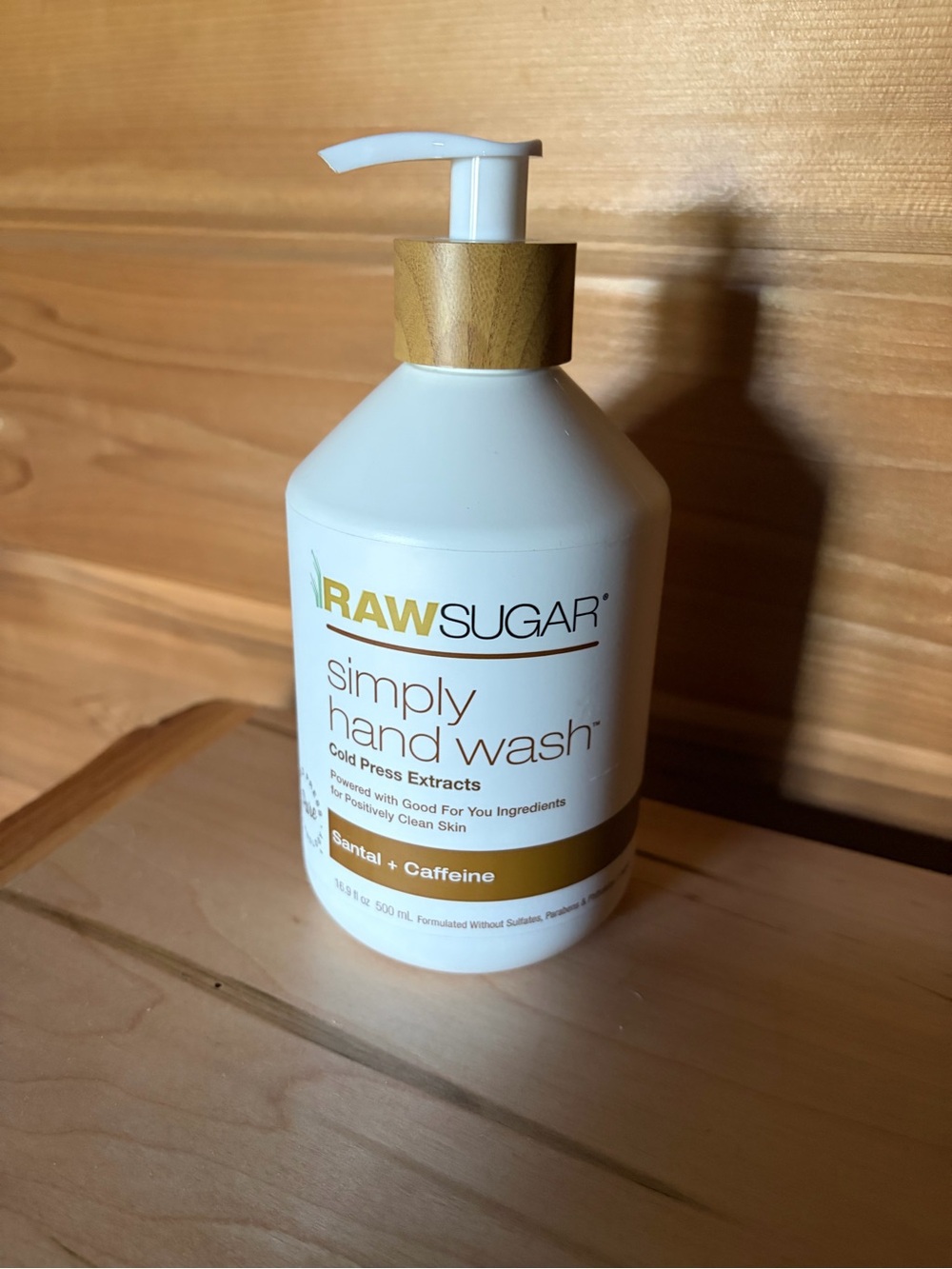 Raw Sugar Simply Hand Soap, Santal + Caffeine, 16.9 fl oz